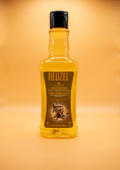 Reuzel's 3-in-1 Tea Tree (Shampoo, Conditioner, and Body Wash)